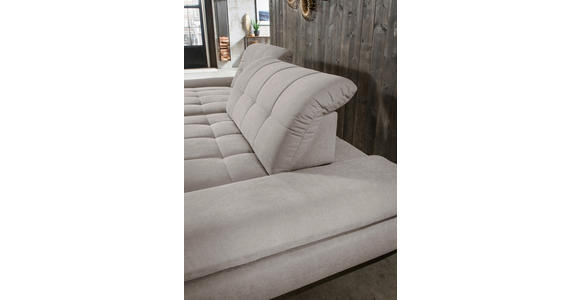 ECKSOFA  in Mikrofaser Hellgrau  198/290 cm  - Hellgrau/Schwarz, Design, Textil/Metall (198/290cm) - Xora