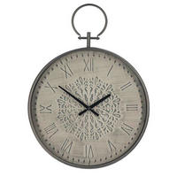 ZIDNI SAT        60.5/45 cm  - siva, Basics, staklo/metal (60.5/45cm)