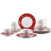 KAFFEESERVICE Rot CHRISTMAS TOYS 18-teilig  - Rot, KONVENTIONELL - X-Mas
