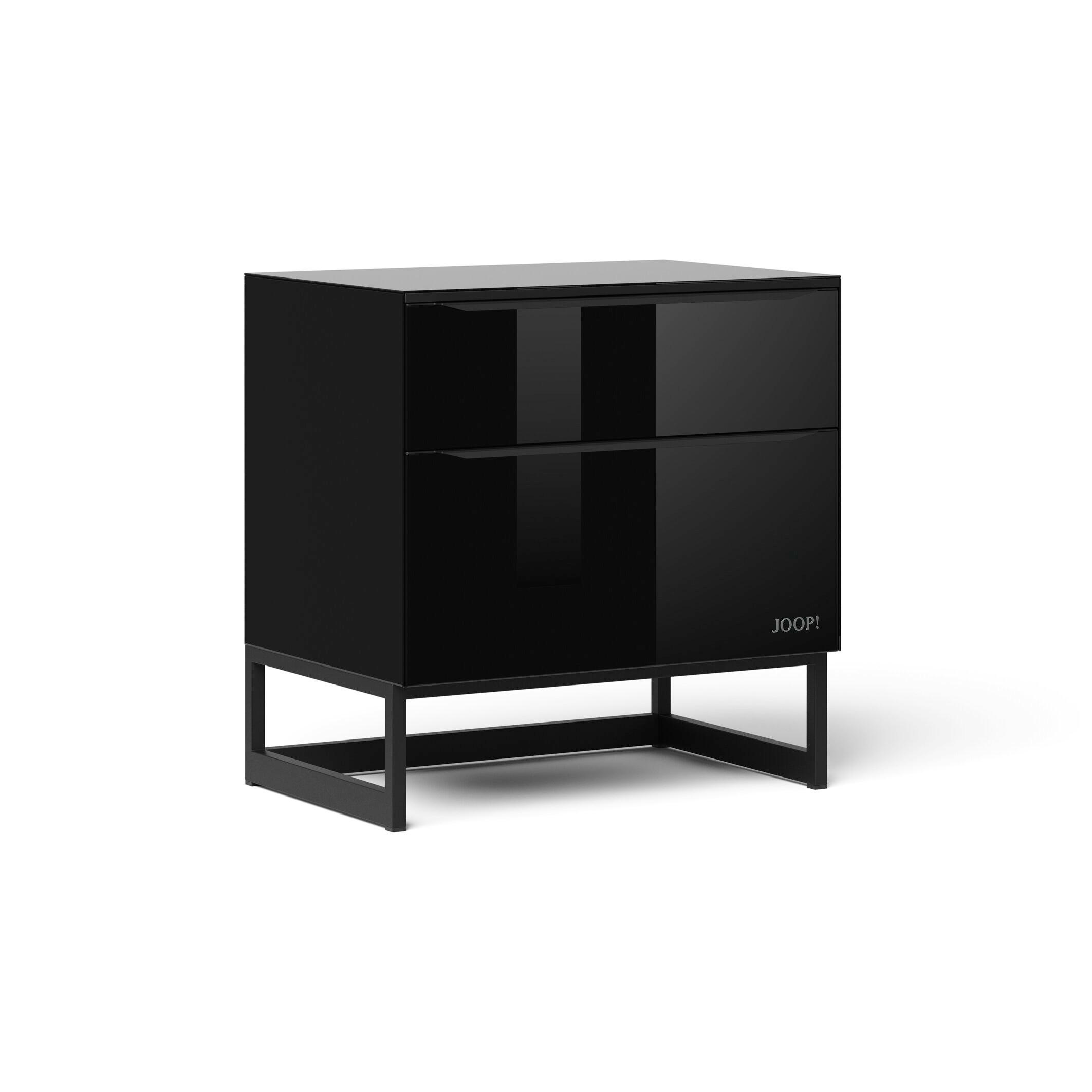 NACHTKÄSTCHEN 58/45,5/40 cm  in Schwarz  - Schwarz, Design, Glas/Holzwerkstoff (58/45,5/40cm) - Joop!