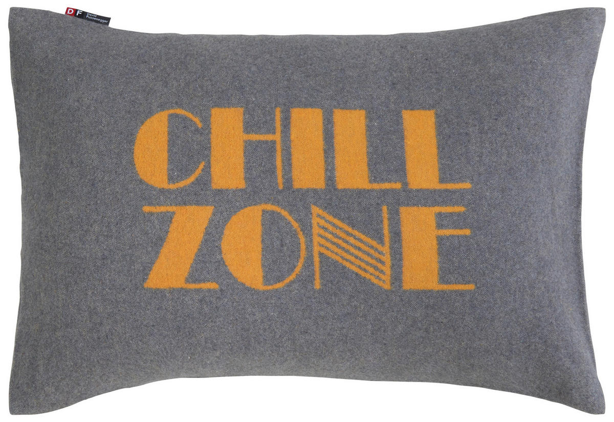 ZIERKISSEN  40/60 cm   - Anthrazit/Orange, KONVENTIONELL, Textil (40/60cm) - David Fussenegger