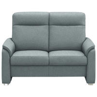2-SITZER-SOFA Flachgewebe Graublau  - Graublau/Alufarben, Konventionell, Textil/Metall (156/107/95cm) - Beldomo Comfort
