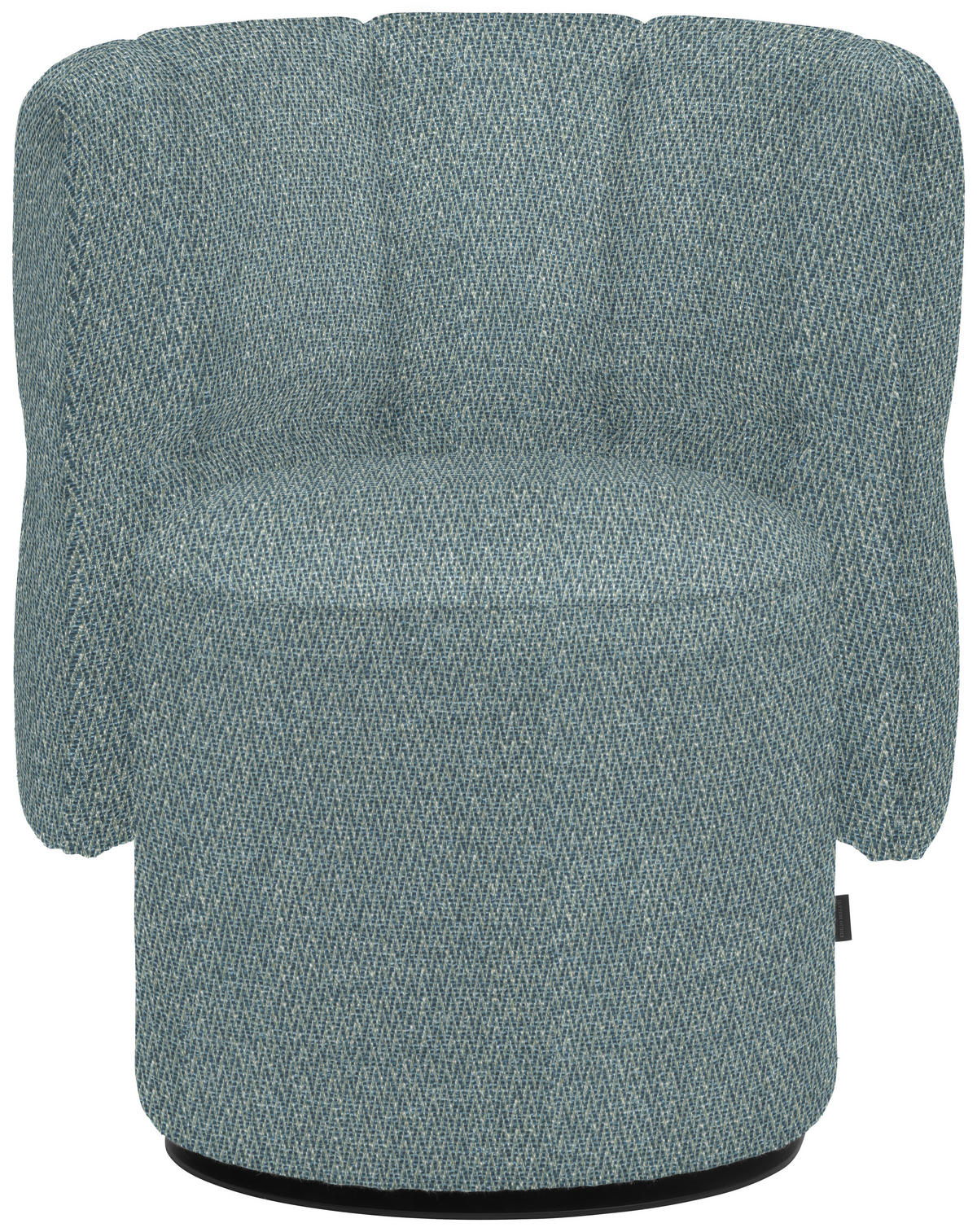 COCKTAILSESSEL in Webstoff Blau  - Blau/Schwarz, Design, Holz/Textil (73/82/62cm) - Emilio Belluti