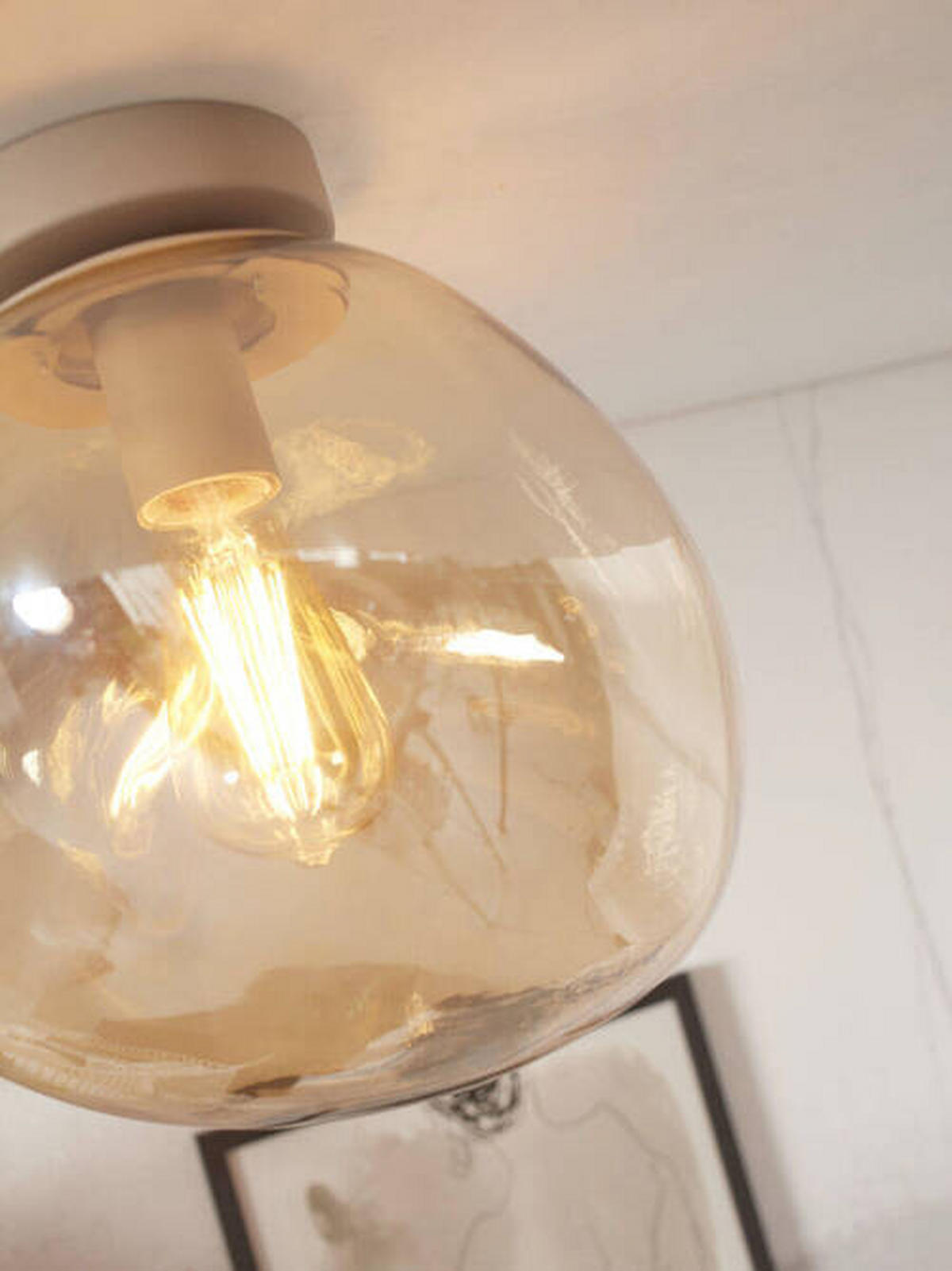 TAKLAMPA it's about RoMi 26/28 cm  - bärnstensfärgad, Trend, glas (26/28cm) - It's about Romi