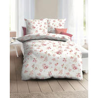 POSTELJNINA Soft Floral 140/200 cm bombažni flanel opečnato rjava  - opečnato rjava, Basics, tekstil (140/200cm) - Kaeppel