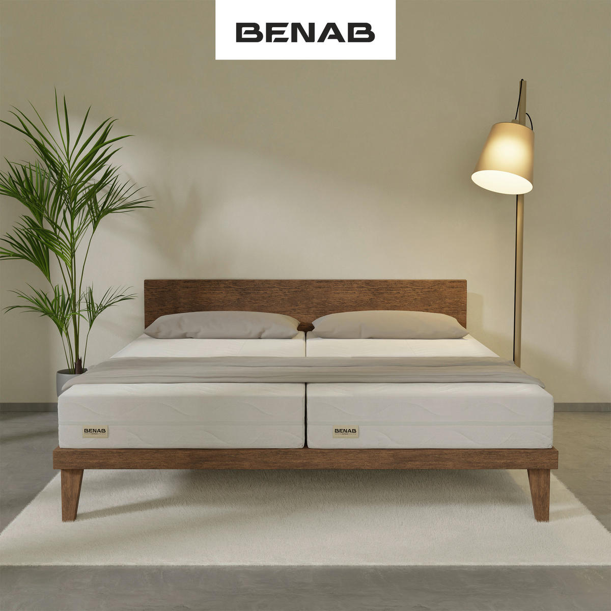 WENDEMATRATZE mit Kokosfaser 140/200 cm Höhe ca. 22 cm 7 -Zonen - Weiß, LIFESTYLE, Textil (140/200cm) - MID.YOU