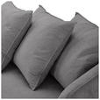 ECKSOFA Grau Chenille  inkl. Rückenkissen, Rücken echt  - Buchefarben/Grau, KONVENTIONELL, Holz/Textil (162/276cm) - Carryhome