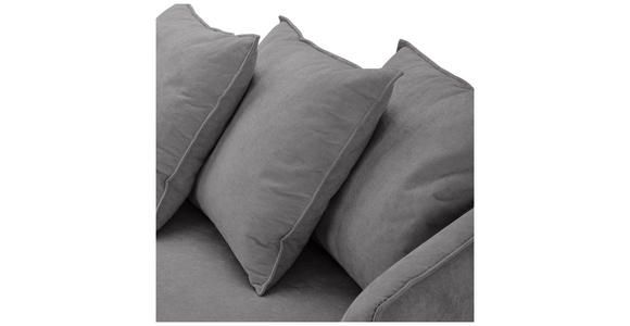 ECKSOFA Grau Chenille  inkl. Rückenkissen, Rücken echt  - Buchefarben/Grau, KONVENTIONELL, Holz/Textil (162/276cm) - Carryhome