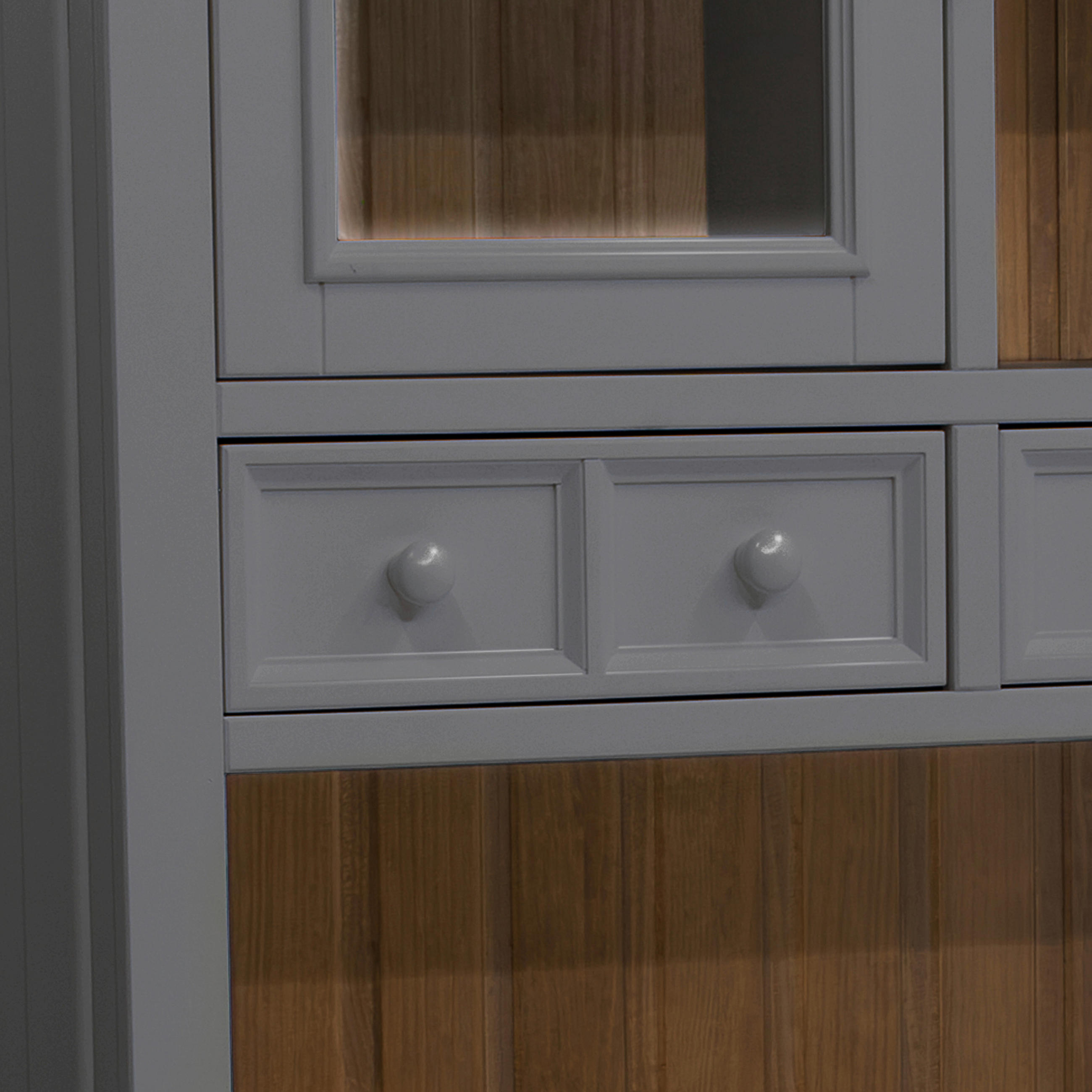 BUFFET 159/200/40 cm  in Anthrazit, Eiche dunkel  - Eiche dunkel/Anthrazit, MODERN, Glas/Holz (159/200/40cm) - MID.YOU