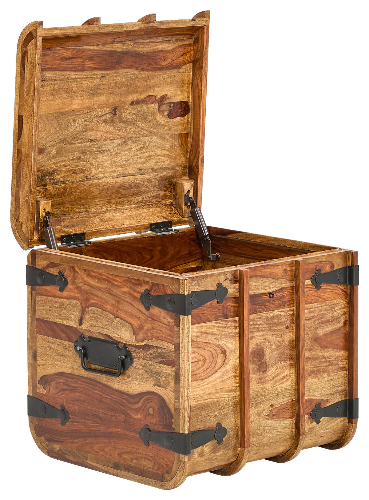 TRUHE Holz Sheesham Hartholz  - Sheeshamfarben, KONVENTIONELL, Holz (50/50/50cm) - Livetastic