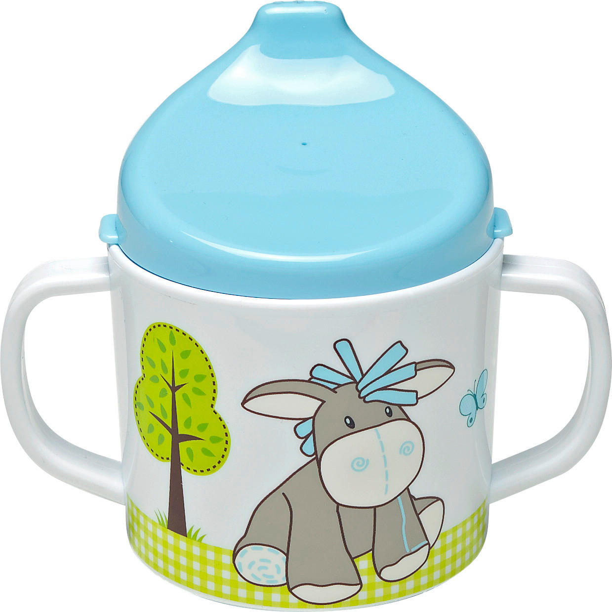 KINDERBECHER  - Blau/Weiss, Trend, Kunststoff (7,5/10cm) - My Baby Lou