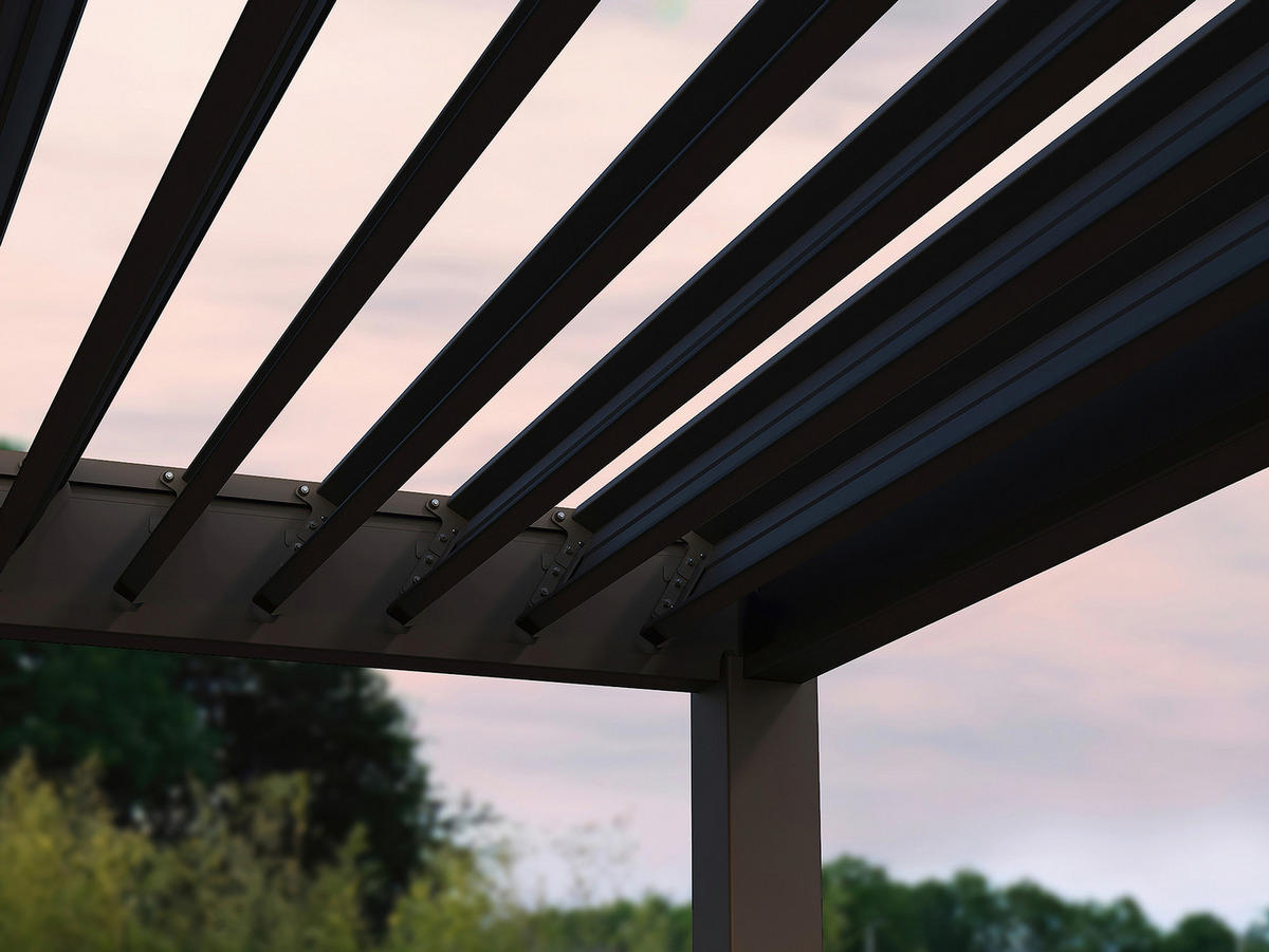 PERGOLA 530/255/300 cm Aluminium  - Anthrazit, Basics, Metall (530/255/300cm) - Gardenson