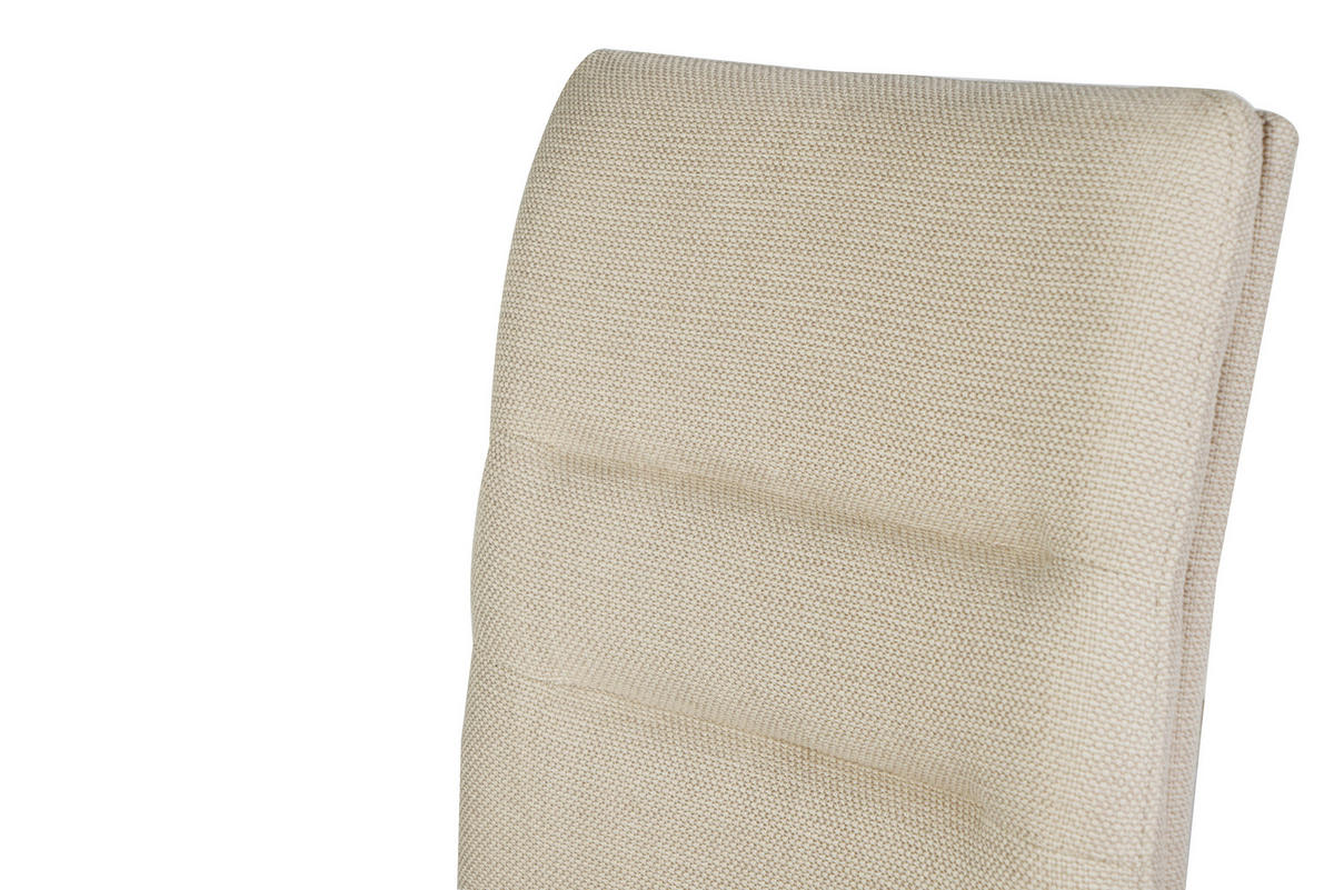 SCHWINGSTUHL   Mikrofaser  - Edelstahlfarben/Beige, Design, Textil/Metall (48/98/63cm) - Novel