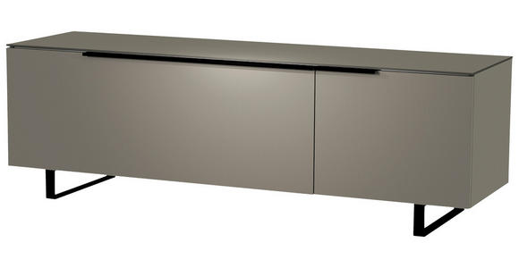 LOWBOARD Grau, Schwarz  - Schwarz/Grau, Design, Glas/Holzwerkstoff (160/51/45cm) - Moderano