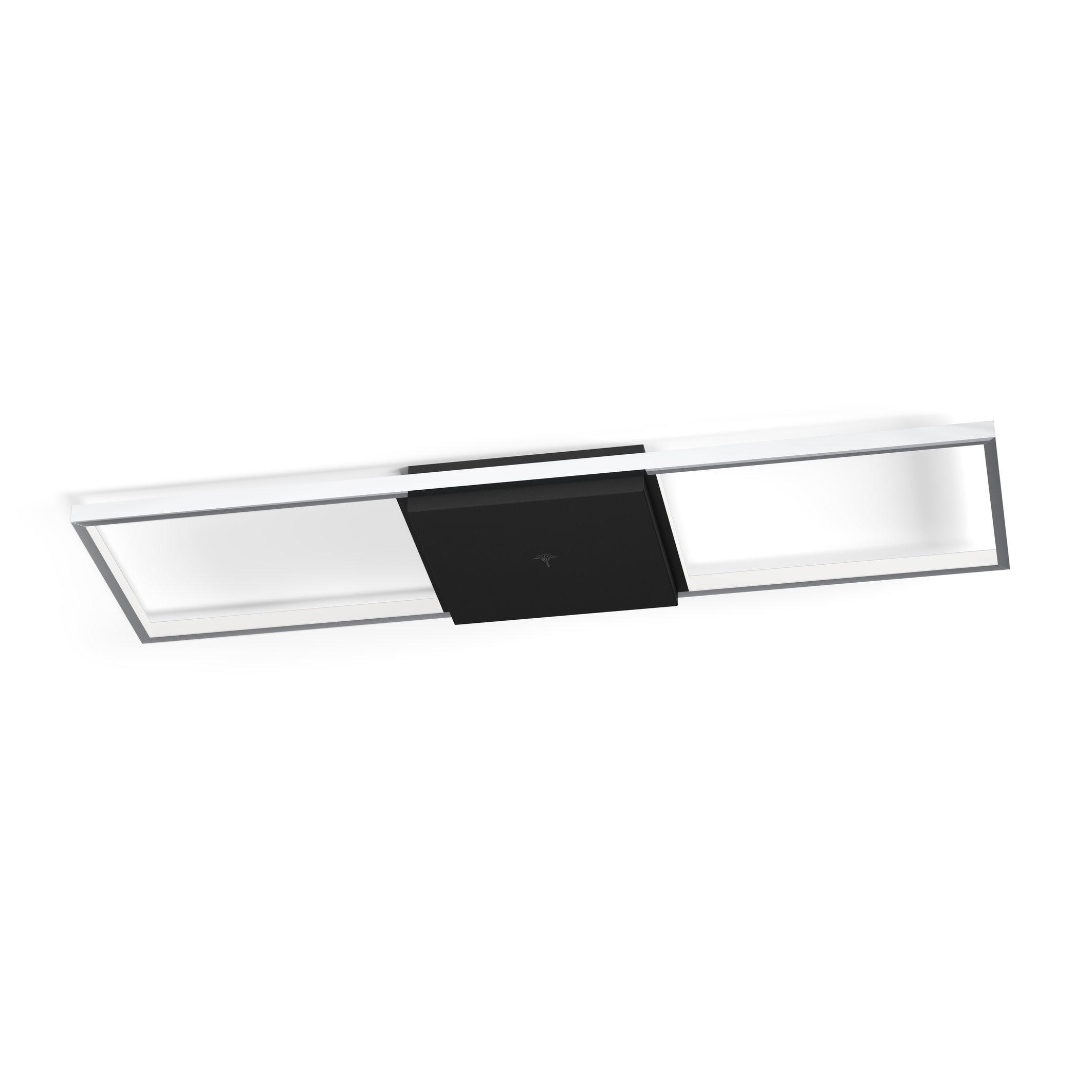 LED-DECKENLEUCHTE Cube Lights 78/22/4,5 cm   - Chromfarben/Schwarz, Design, Kunststoff/Metall (78/22/4,5cm) - Joop!