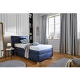 POLSTERBETT Matratze, Lattenrost Dunkelblau 100/200 cm  - Silberfarben/Weiß, KONVENTIONELL, Holz/Textil (100/200cm) - Esposa