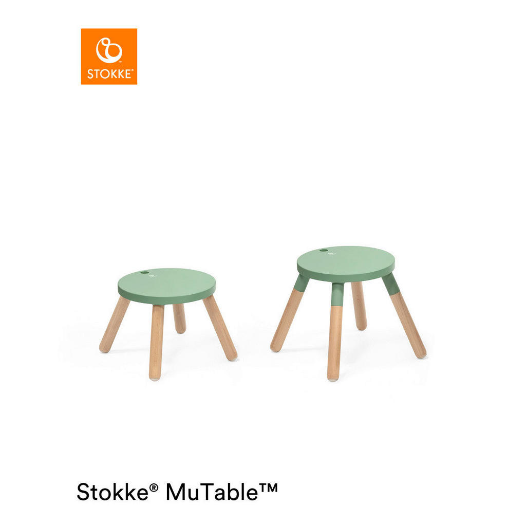 Thumbnail - Stokke Kinderstuhl MuTable, Grün, Natur, Holz, Buche, 35x42x35 cm, Kinder- & Jugendzimmer, Kindermöbel, Kindersitzmöbel ...