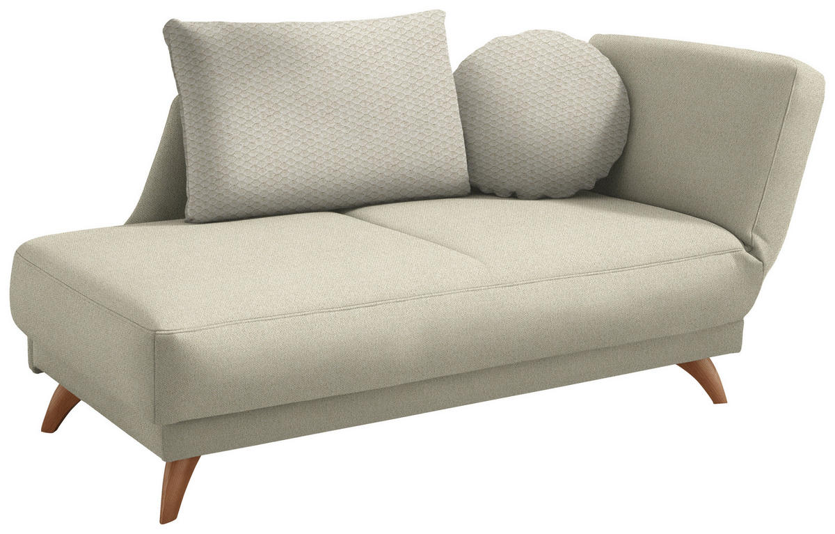 RÉCAMIERE in Flachgewebe Beige  - Beige, Design, Holz/Textil (205/87/94cm) - Bali