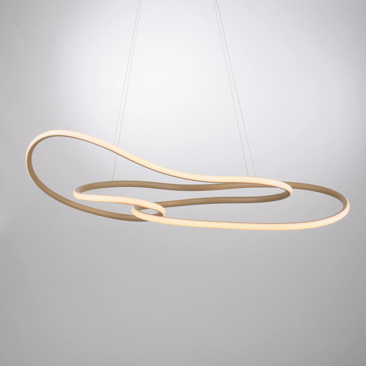 VISEČA LED-SVETILKA  TWIST 64 W//2700 K/230 V/ - peščene barve, Design, kovina/umetna masa (122/40/120cm)