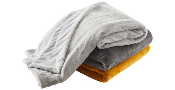 FELLDECKE YUKON 150/200 cm - Anthrazit, Design, Textil (150/200cm) - Novel