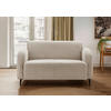 2-SITZER-SOFA Bouclé Beige  - Beige/Schwarz, Modern, Textil/Metall (140/76/90cm) - Livetastic