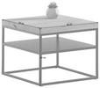 COUCHTISCH Eiche massiv quadratisch 50/50/40 cm  - Schwarz, Design, Holz/Metall (50/50/40cm) - Novel