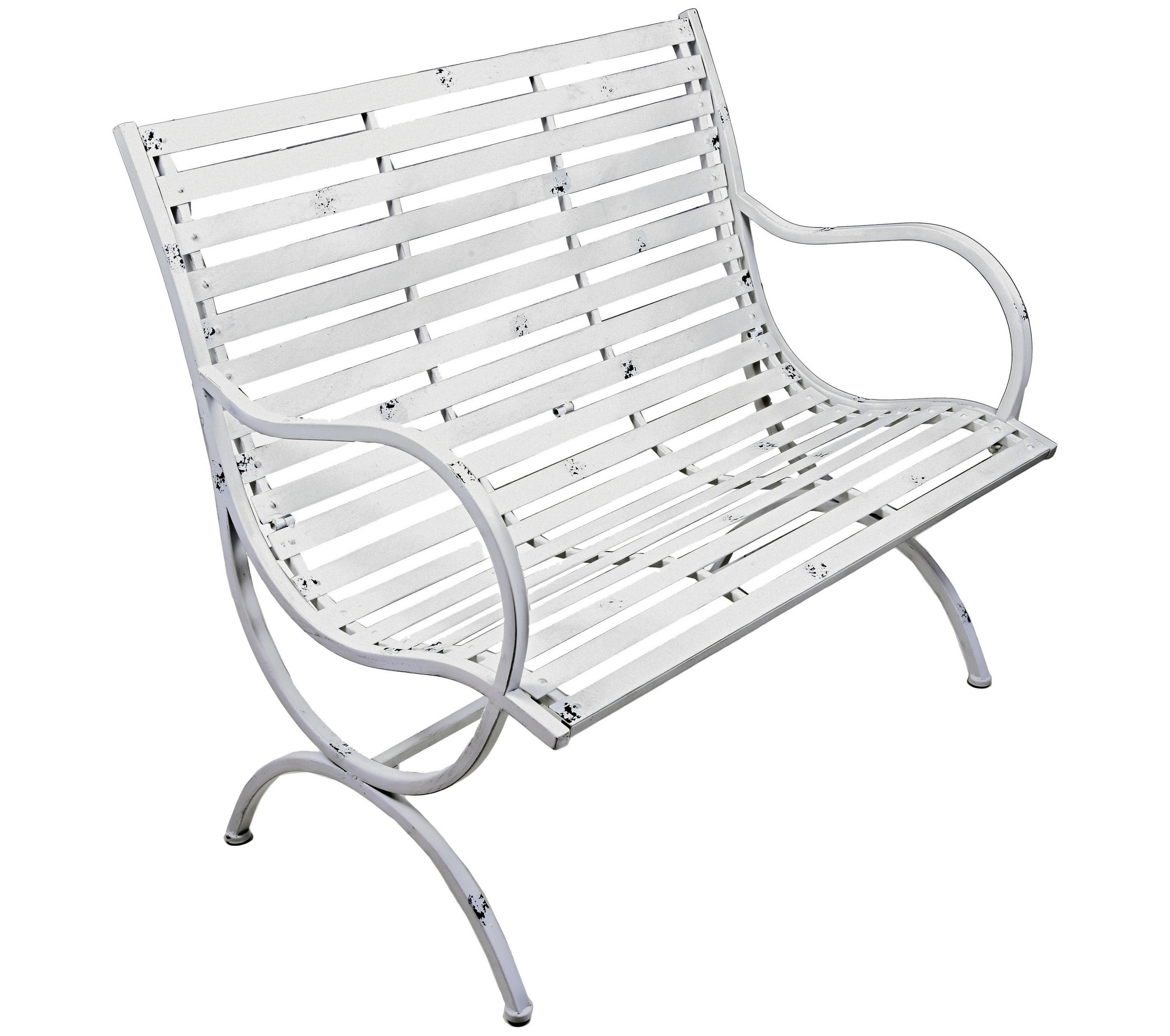 GARTENBANK 67/92/104 cm  in Weiß  - Weiß, Basics, Metall (67/92/104cm) - Gardenson