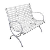 GARTENBANK 67/92/104 cm  Eisen  - Weiß, Basics, Metall (67/92/104cm) - Gardenson