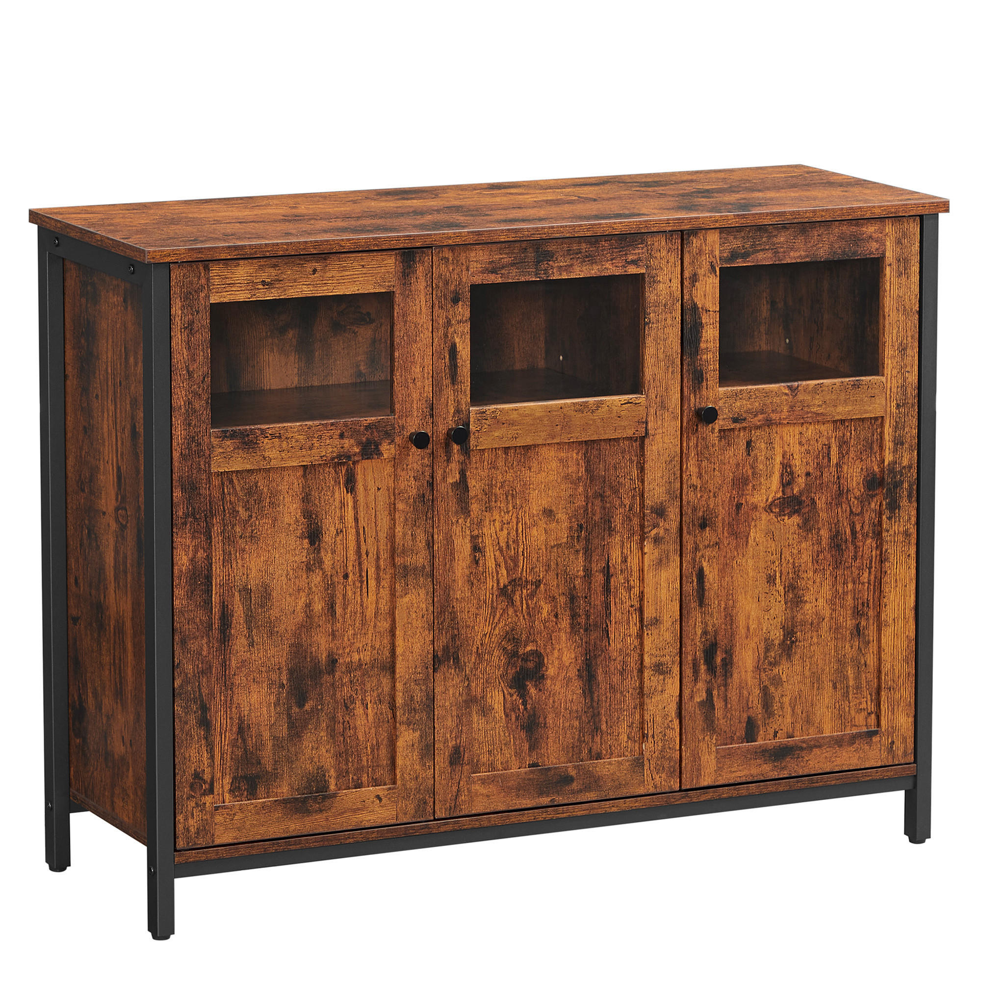 SIDEBOARD  in 100/75/35 cm  - Dunkelbraun/Schwarz, Trend, Holzwerkstoff (100/75/35cm) - MID.YOU
