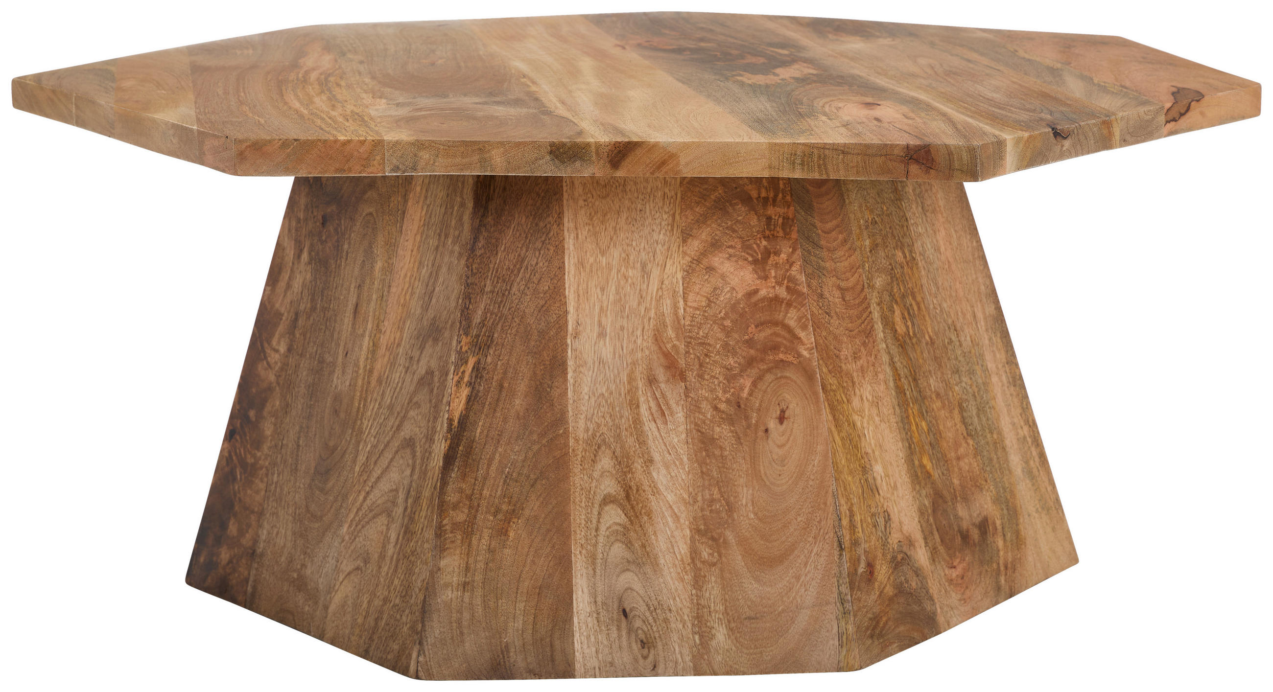 COUCHTISCH Mangoholz vollmassiv achteckig Naturfarben  - Naturfarben, Design, Holz (80/40/80cm) - Livetastic
