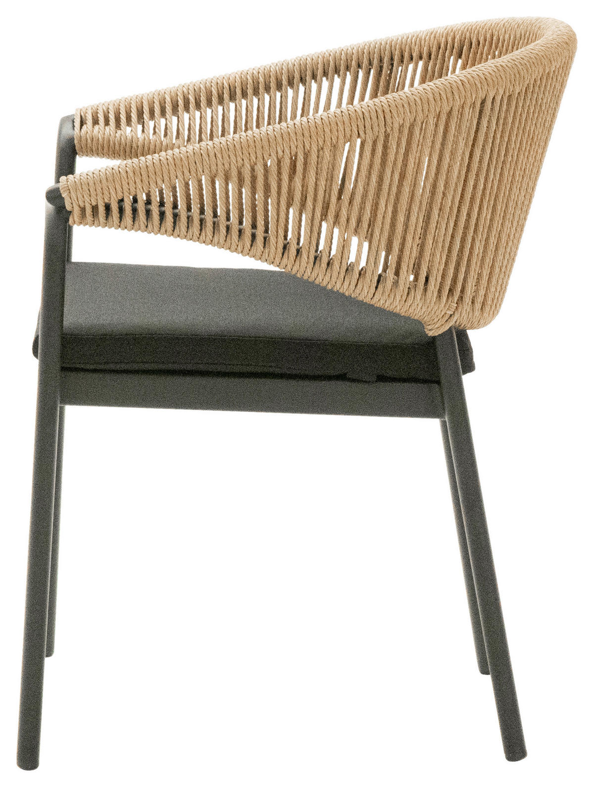 STOLICA SLOŽIVA  prirodne boje, crna  metal, plastika, tekstil      - prirodne boje/crna, Design, metal/tekstil (64/79,5/59cm) - Dieter Knoll