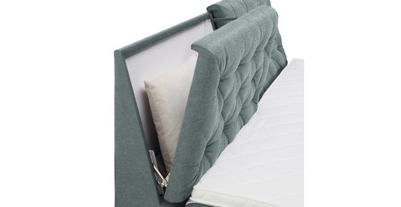 BOXSPRINGBETT 180/200 cm  in Mintgrün  - Schwarz/Mintgrün, KONVENTIONELL, Kunststoff/Textil (180/200cm) - Carryhome