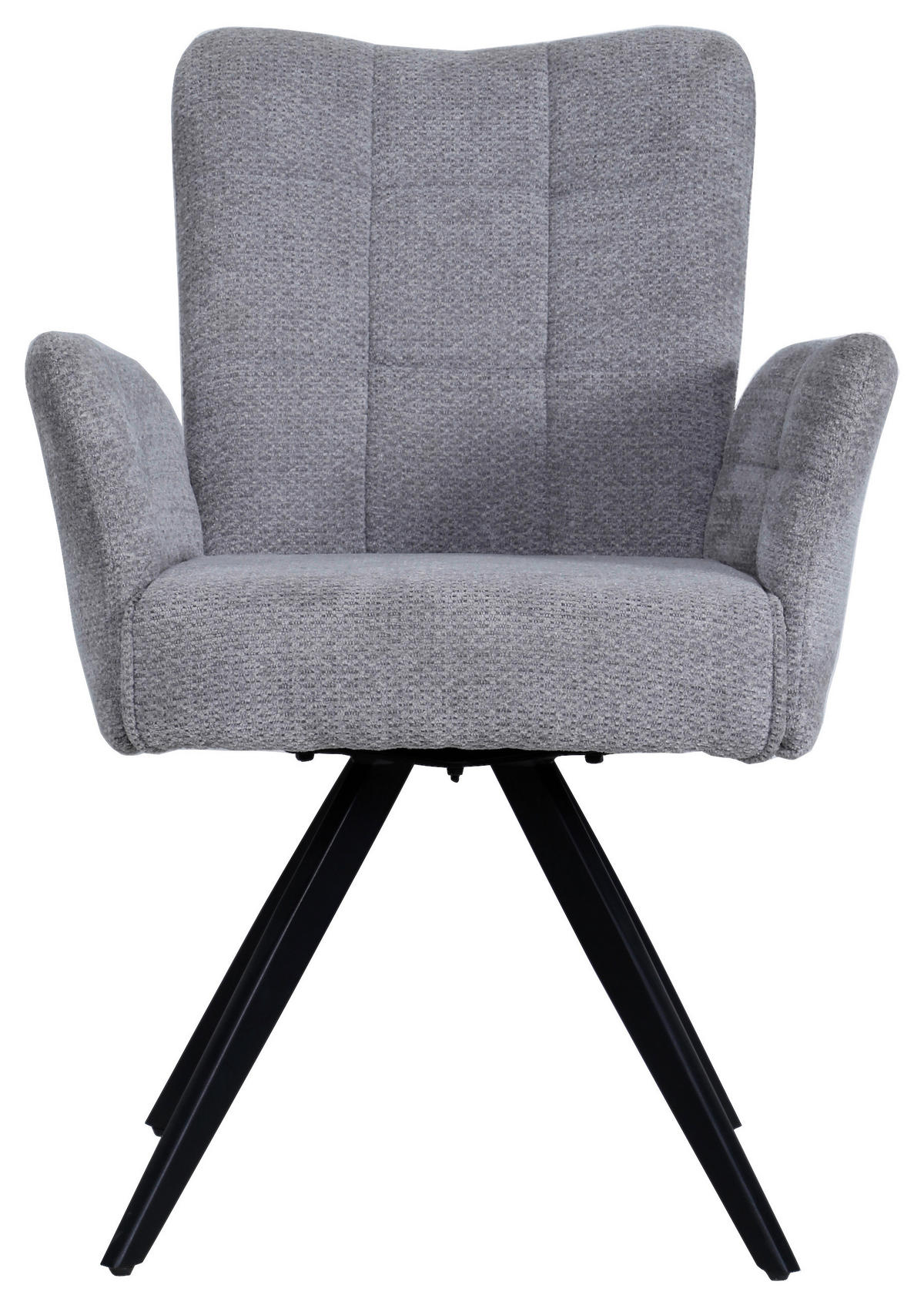 ARMLEHNSTUHL  in Eisen Bouclé  - Schwarz/Grau, MODERN, Holz/Textil (63/91/66cm) - MID.YOU