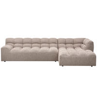 ECKSOFA Allure Braun gesteppt  - Schwarz/Braun, Design, Kunststoff/Textil (324/165cm) - Livetastic
