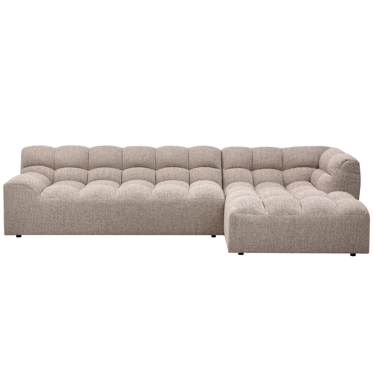 ECKSOFA Allure Braun gesteppt  - Schwarz/Braun, Design, Kunststoff/Textil (324/165cm) - Livetastic
