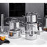 KOCHTOPFSET Edelstahl 5-teilig - Edelstahlfarben, Basics, Glas/Metall - Fissler KOCHTOPFSET Edelstahl 5-teilig - Edelstahlfarben, Basics, Glas/Metall - Fissler