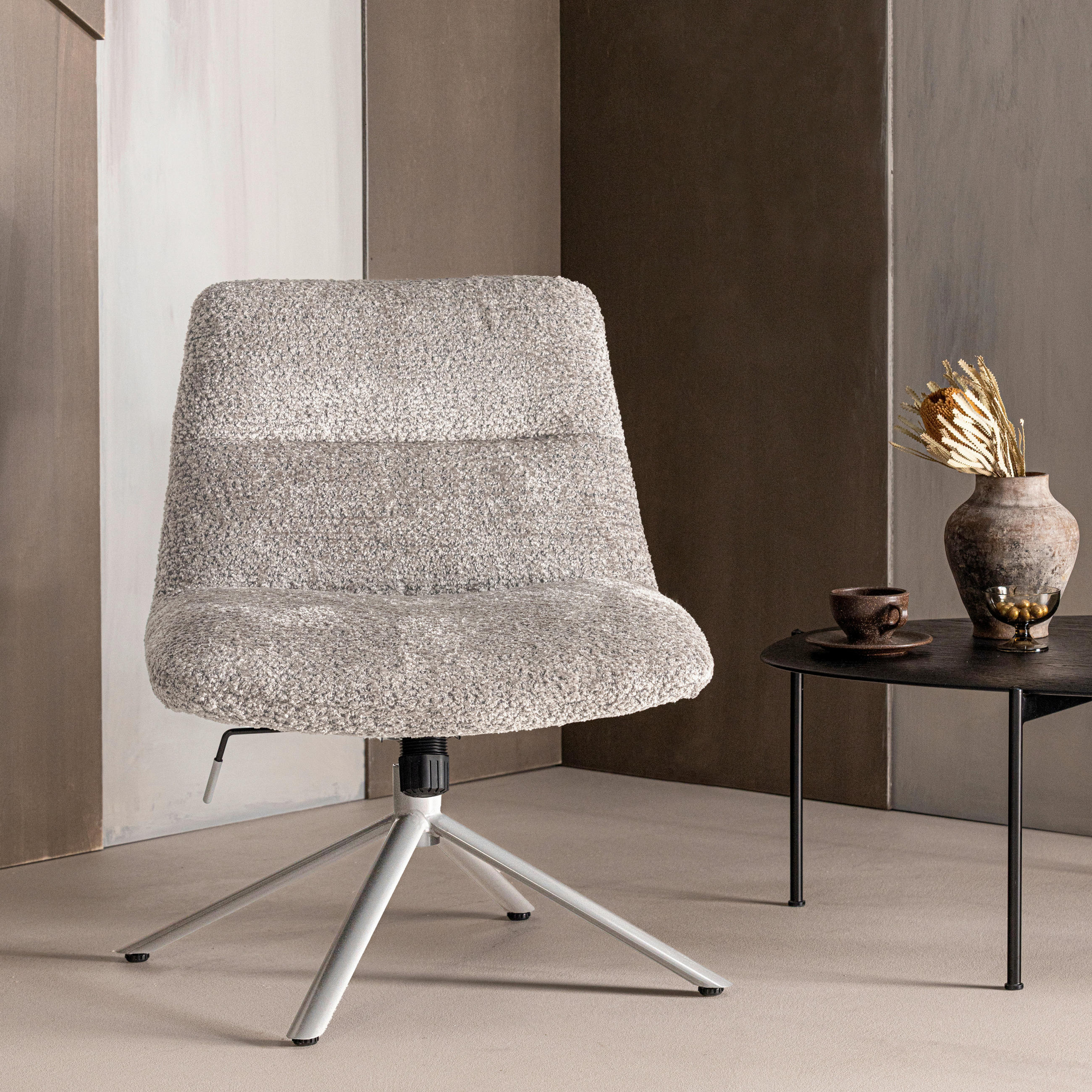SESSEL in Webstoff Grau  - Grau, MODERN, Textil/Metall (73/82/62cm) - Livetastic