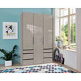 DREHTÜRENSCHRANK  in Sahara  - Schwarz/Sahara, KONVENTIONELL, Glas/Holzwerkstoff (150/236/58cm) - Hom`in