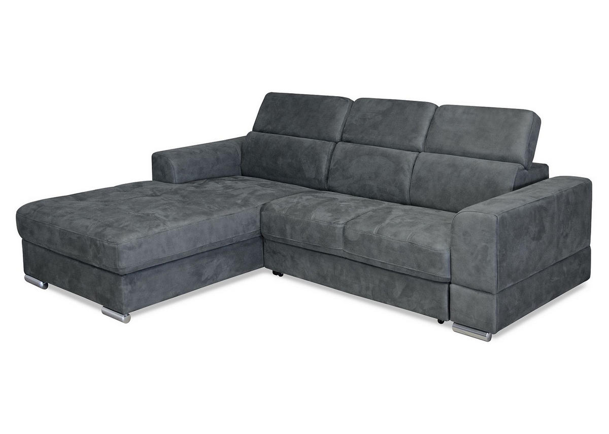 SJEDEĆA GARNITURA drvo, drvni materijal, tekstil  siva   - siva, Moderno, drvni materijal/drvo (194/246cm) - Carryhome