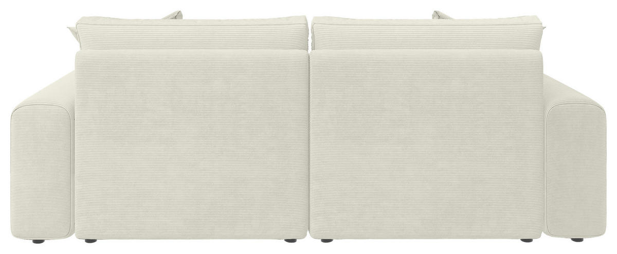 BIGSOFA Cord Perlmutt  - Perlmutt/Schwarz, MODERN, Kunststoff/Textil (234/93/190cm) - Carryhome