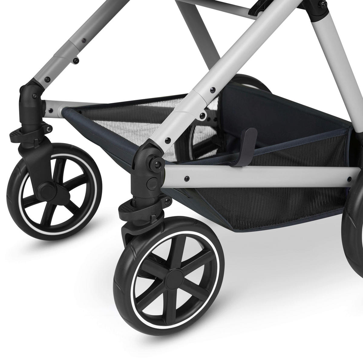 KINDERWAGENSET  Vicon 4  Lake  - Silberfarben/Dunkelblau, Basics, Textil/Metall (91/61/110cm) - ABC Design