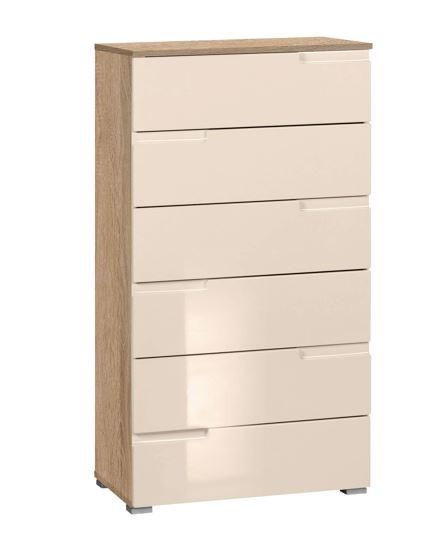 COMODĂ 65/117.6/40 cm  - stejar Sonoma/bej, Basics, plastic/material pe bază de lemn (65/117.6/40cm) - Hom`in