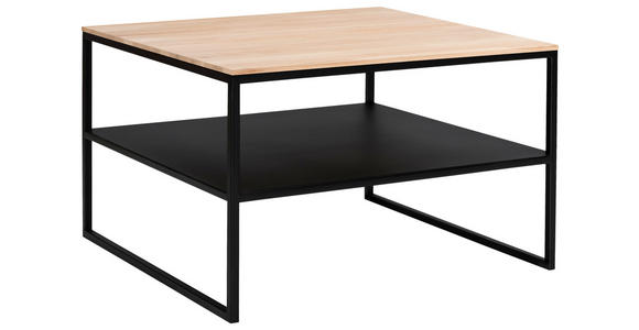 COUCHTISCH in Holz, Metall 65/65/41 cm  - Eiche Bianco, Design, Holz/Metall (65/65/41cm) - Johann Jakob