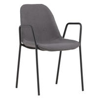 STOL stål  - mörkgrå, Design, metall/textil (56/80/60cm) - Niels Andersson