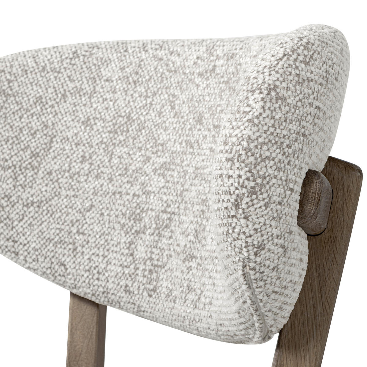 BARHOCKER Webstoff Naturfarben, Dunkelbraun Eiche massiv  - Dunkelbraun/Naturfarben, MODERN, Holz/Textil (51/94/58cm) - Livetastic