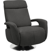 RELAXSESSEL in Textil Dunkelgrau  - Edelstahlfarben/Dunkelgrau, KONVENTIONELL, Textil/Metall (84/109/88cm) - Beldomo System