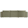 ECKSOFA Olivgrün Webstoff Zierkissen, Rückenkissen, Rücken echt  - Schwarz/Olivgrün, MODERN, Kunststoff/Textil (153/350cm) - Xora