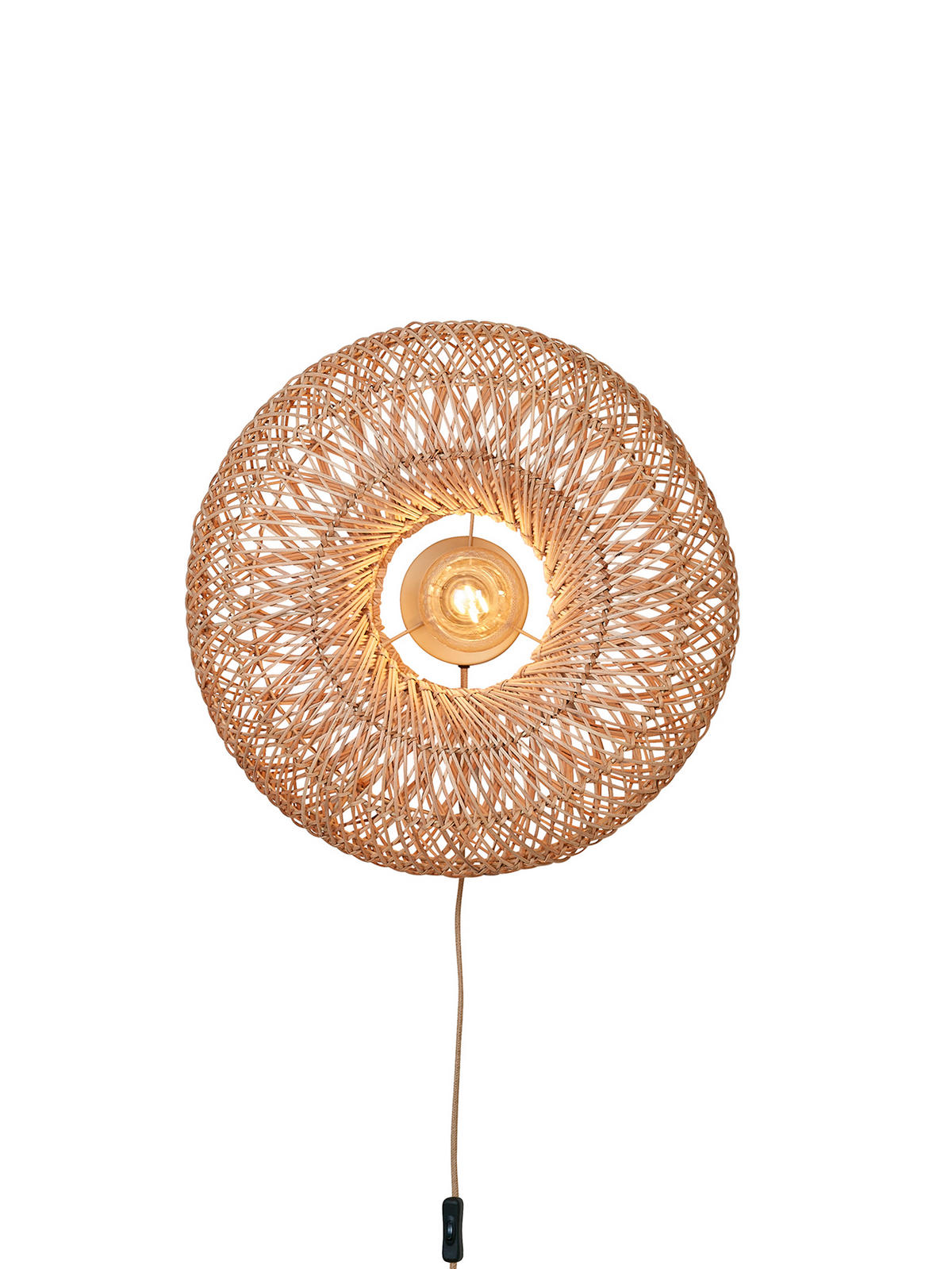 WANDLEUCHTE 50/23 cm   - Naturfarben, Basics, Holz (50/23cm) - Good & Mojo