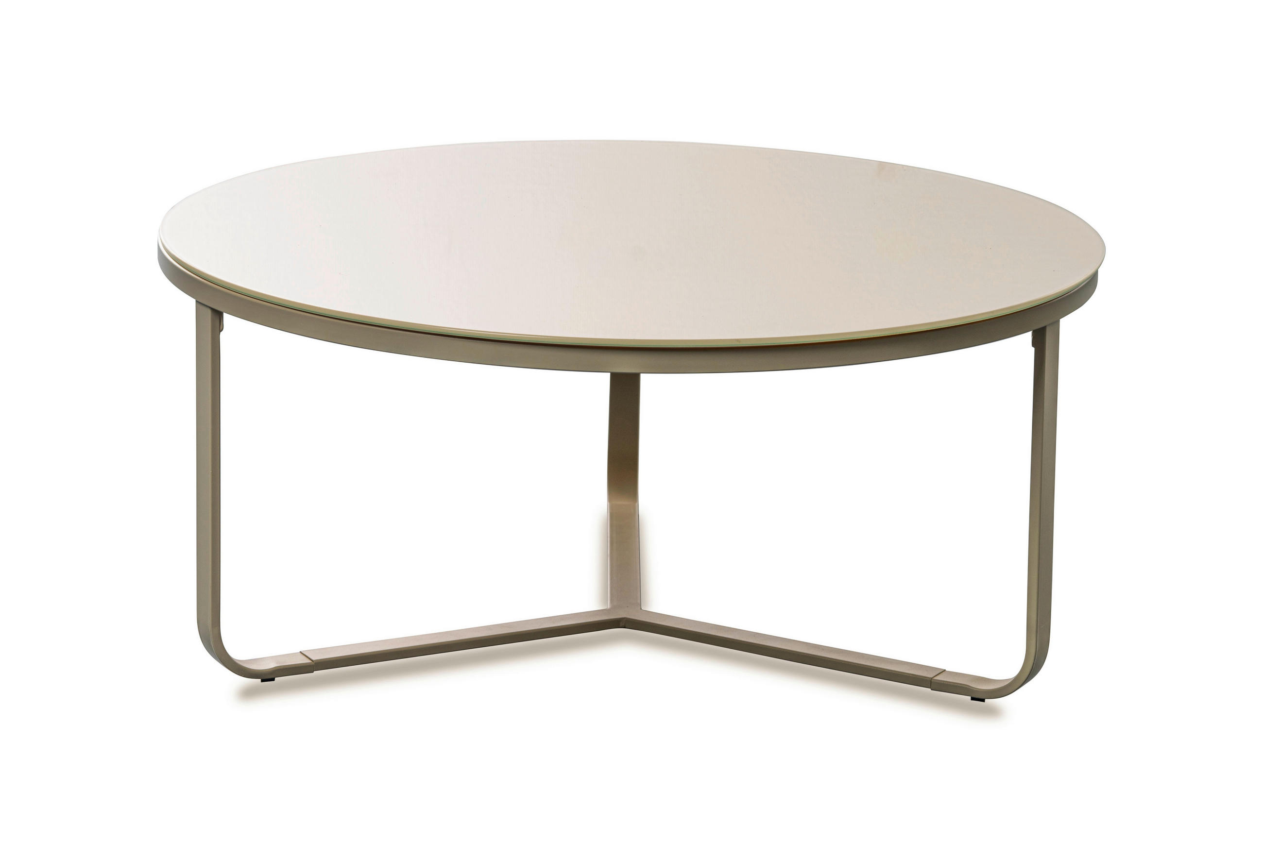 COUCHTISCH 80/80/35 cm rund Creme  - Creme, Design, Glas/Metall (80/80/35cm) - Xora