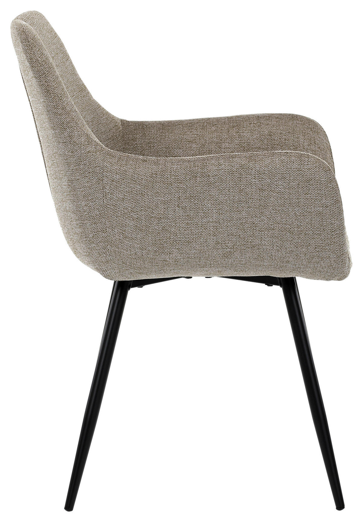 STOLIČKA S PODRÚČKAMI, béžová - čierna/béžová, Modern, kov/textil (58/84/60cm) - Carryhome